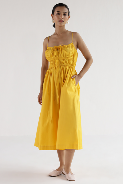 Ida Pocket Dress: Sunflower Yellow