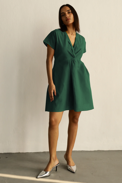 Charlotte Pocket Dress : Emerald