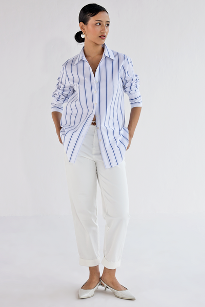 Carter Shirt: Lake Blue Stripes