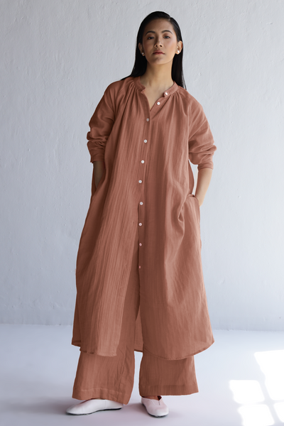 Bailey Relaxed Tunic : Dust Peach