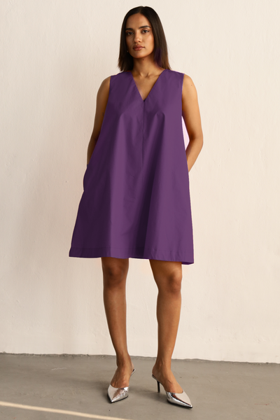 Clara Mini Dress : Plum Purple