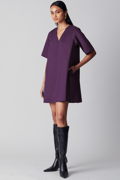 Ella Pocket Dress: Plum Purple