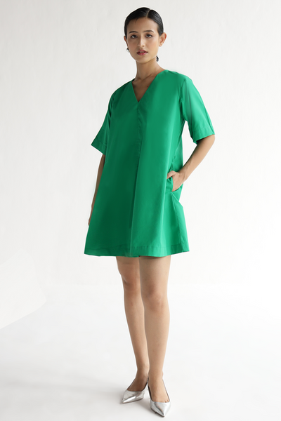 Ella Pocket Dress: Island Green