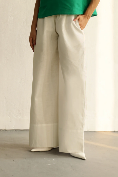 Wide-Leg Pants : Natural