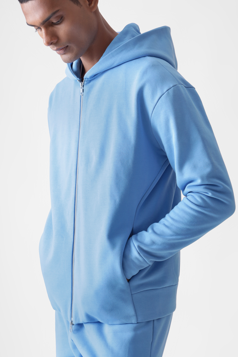 Heavyweight 400gsm Hoodie: Air Blue – OZiSS